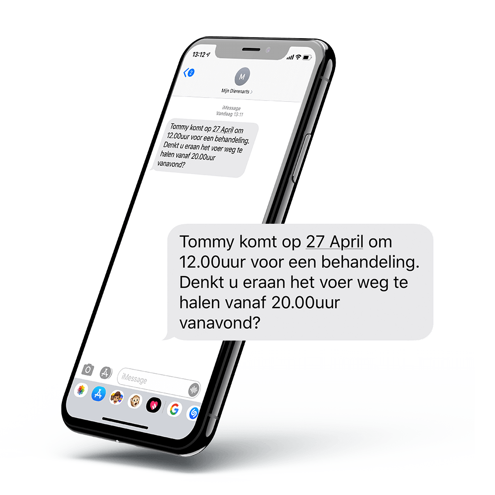 SMS_Animana_Tommy_Dierenarts_Huisdier_Eigenaar_Avondeten SMS_Animana_Tommy_Dierenarts_Huisdier_Eigenaar_Avondeten